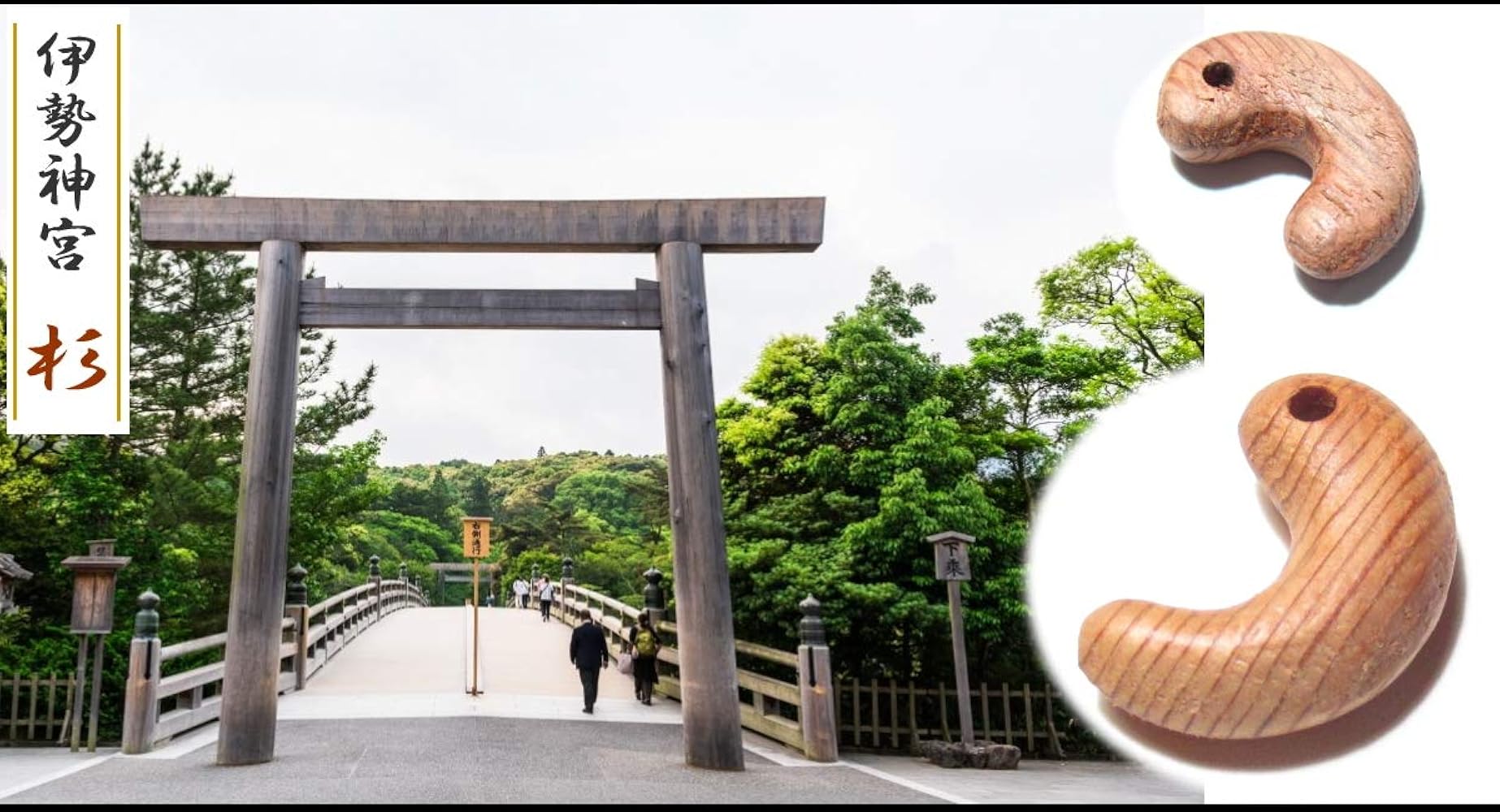 【日本銘石】神宮御山杉　太珠　極 勾玉 PT 大 日本銘石】神宮御山杉 太珠 極 勾玉 PT 大